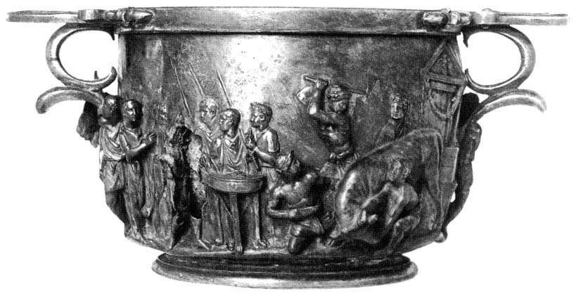 Altar relief. ''Sacrifice to the Genius Augusti, Altar of Vespasian.