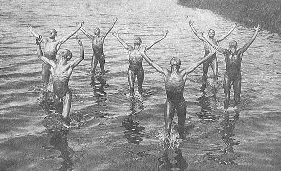 Figure 8. Male nudists surging toward the sun. 