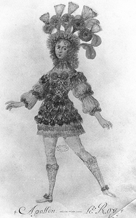 King Louis XIV of France in the costume of the Sun King in the ballet 'La  Nuit', 1653